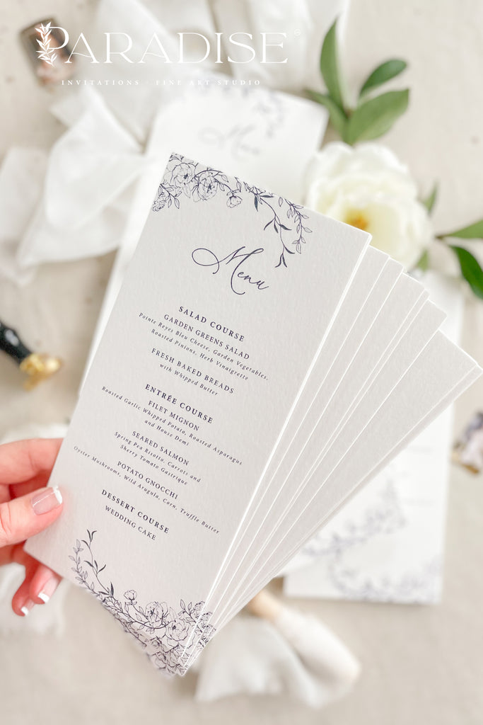 Coraline Floral Wedding Menus