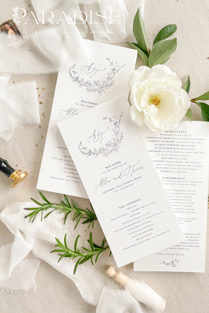 Jolene Floral Wedding Programs