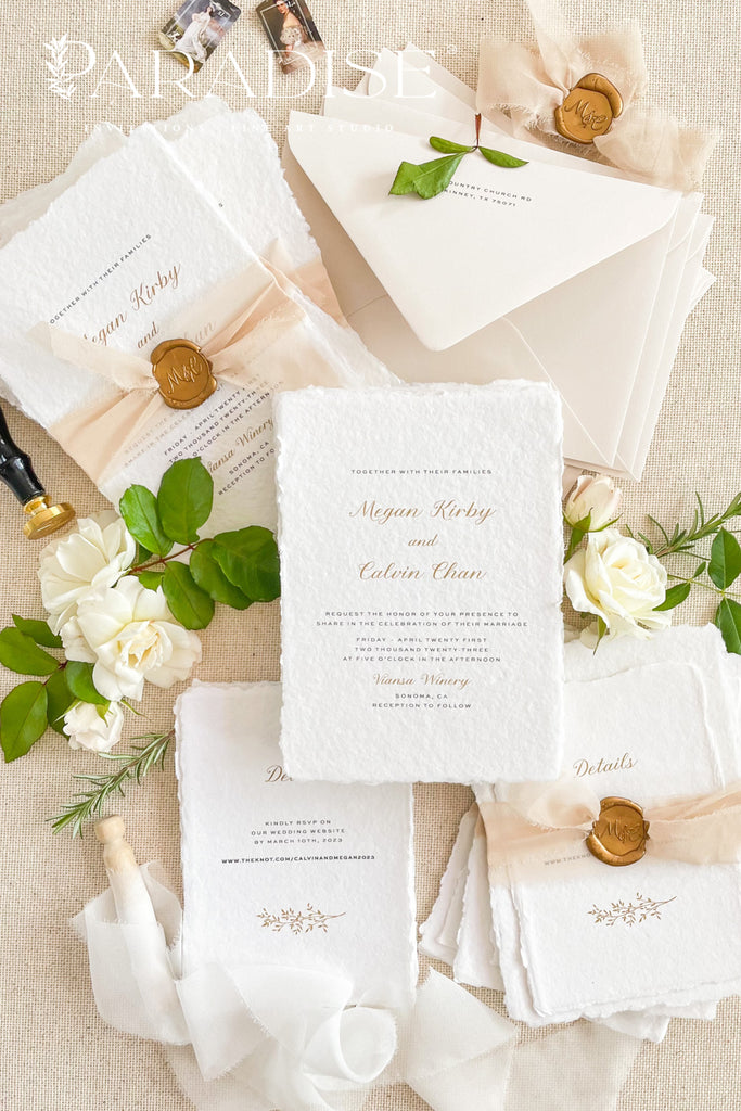 Jaquelin Handmade Paper Wedding Invitation Sets