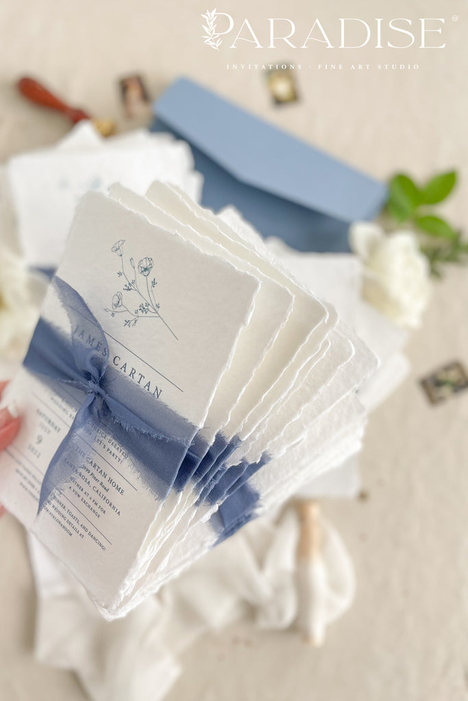 Raya Handmade Paper Wedding Invitation Sets