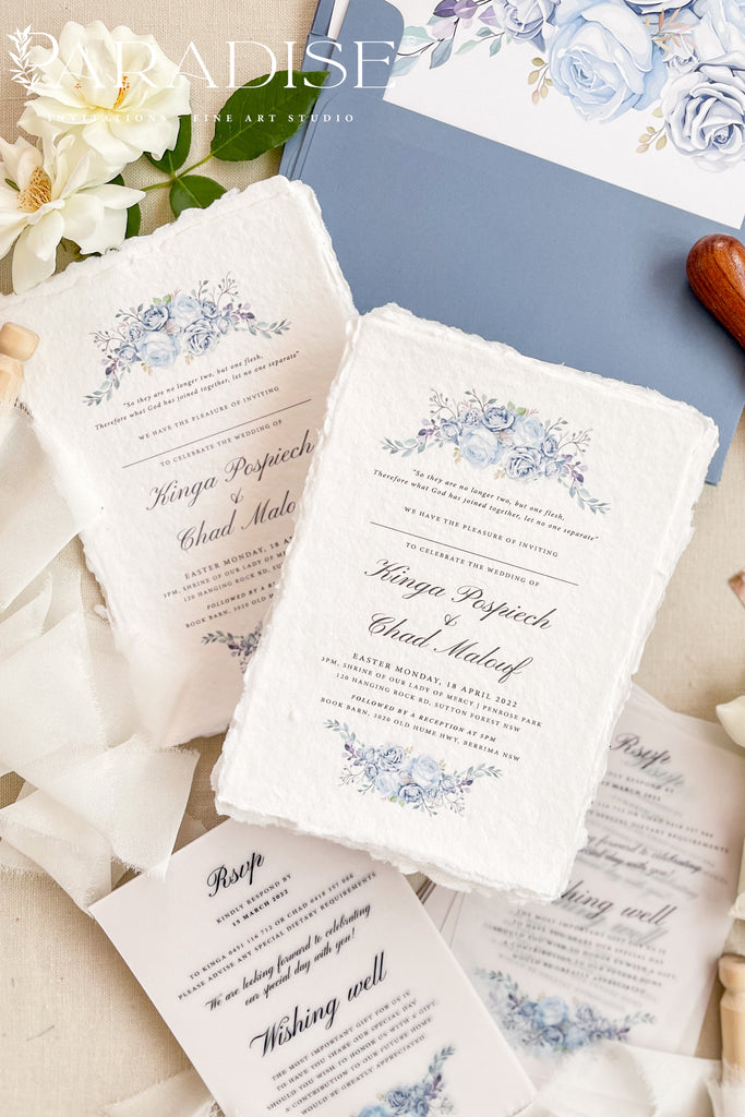 Halle Handmade Paper Wedding Invitation Sets