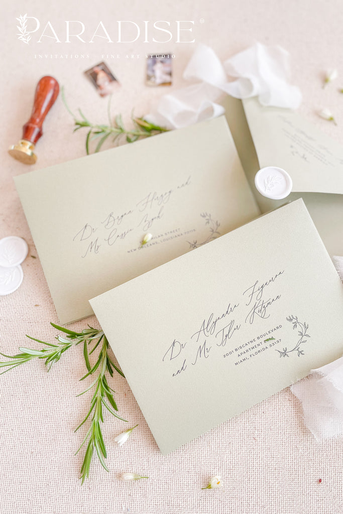 Matcha Envelopes and Black Ink Printing