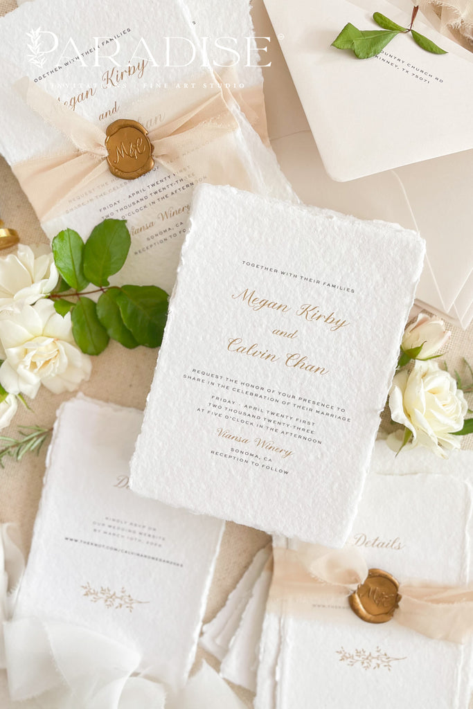 Jaquelin Handmade Paper Wedding Invitation Sets