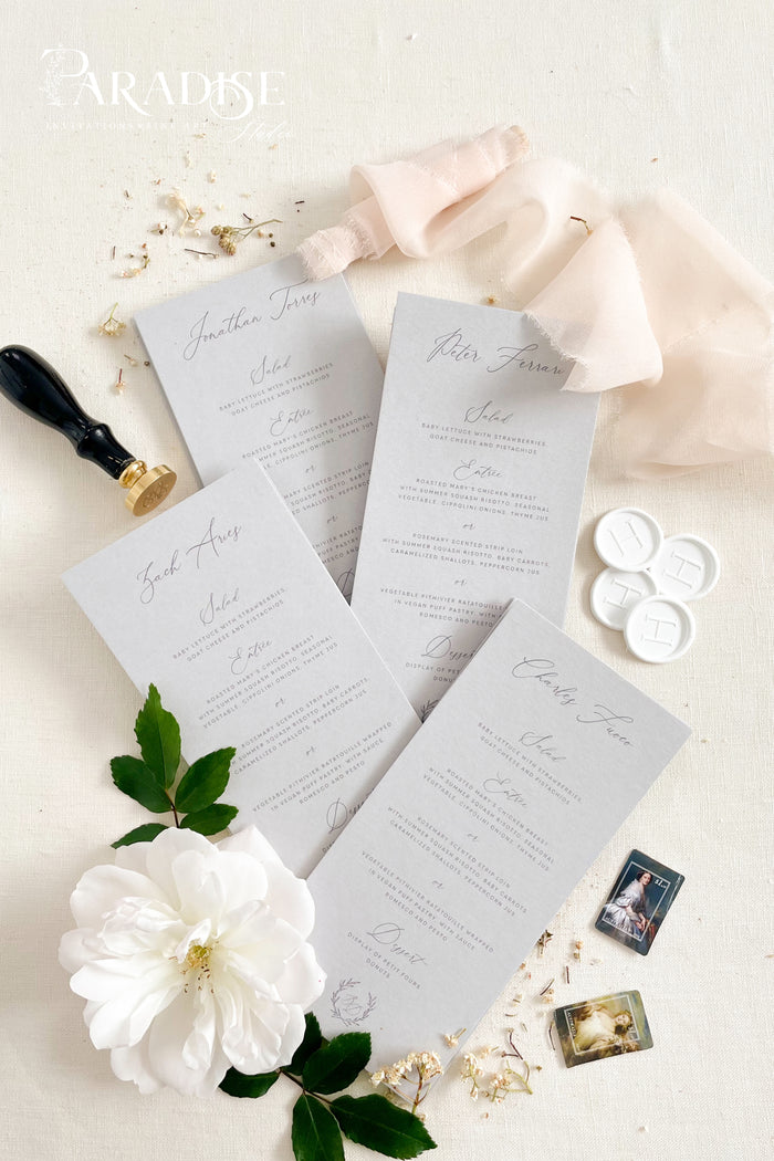 Kayce Modern Wedding Menus