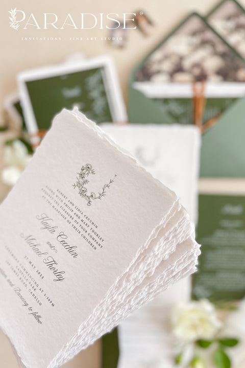 Set a modern and sleek tone for your special day with these unique wedding invitations. Perfect for a garden wedding or a sophisticated outdoor celebration, these invites combine contemporary design with the organic beauty of premium paper. Featuring a stylish wedding timeline that gives your guests a clear overview of the day's events, this suite is as functional as it is beautiful. 