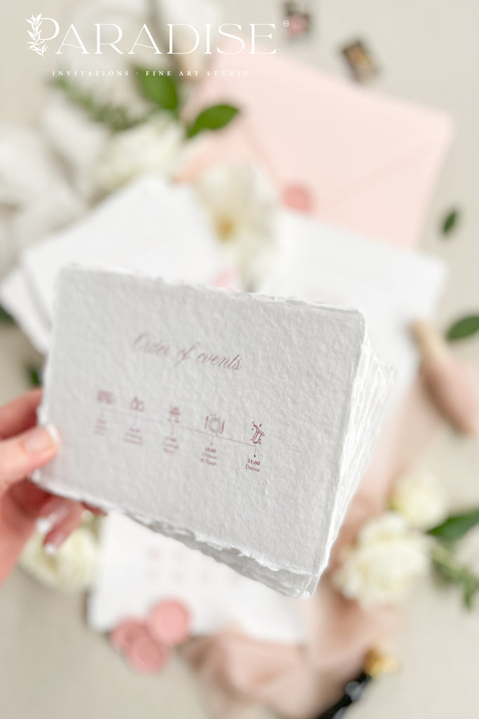 Emeline Handmade Paper Wedding Invitation Sets