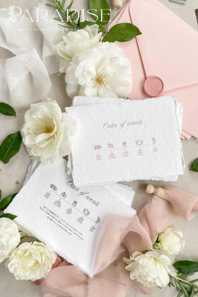 Emeline Handmade Paper Wedding Invitation Sets