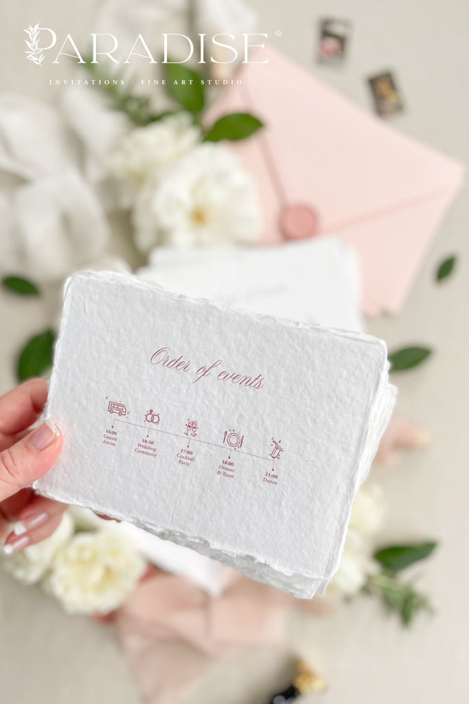 Emeline Handmade Paper Wedding Invitation Sets