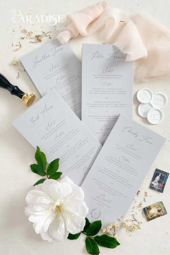 Kayce Modern Wedding Menus