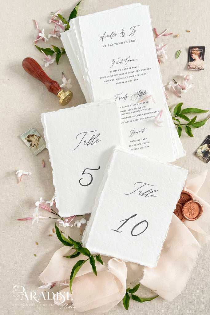 Ina Handmade Paper Table Numbers