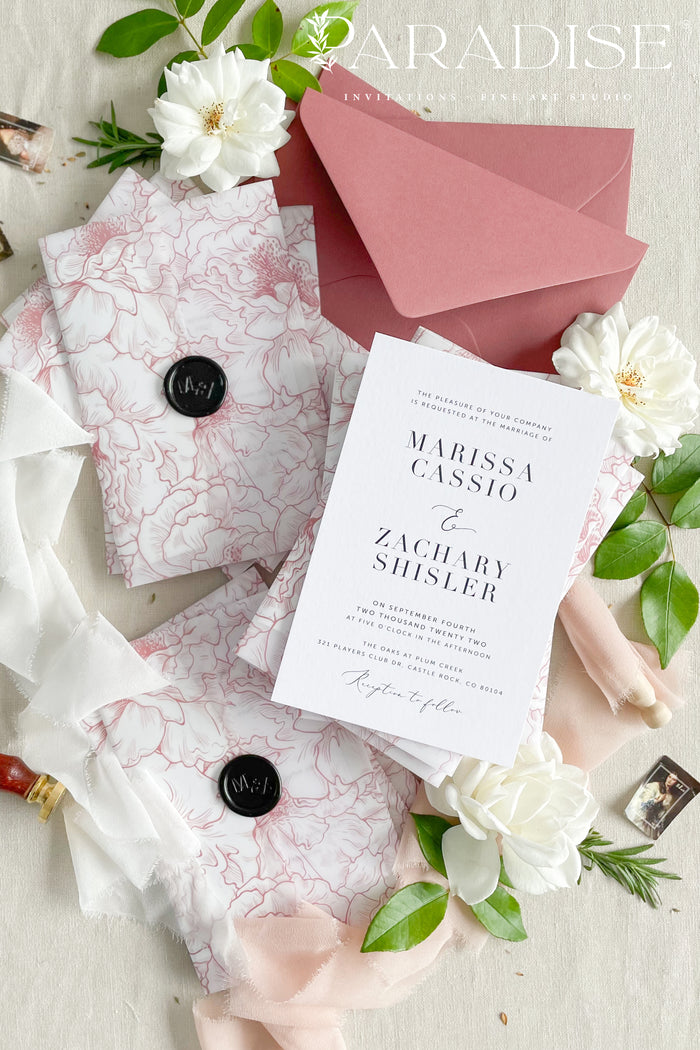 Myka Floral Wedding Invitations