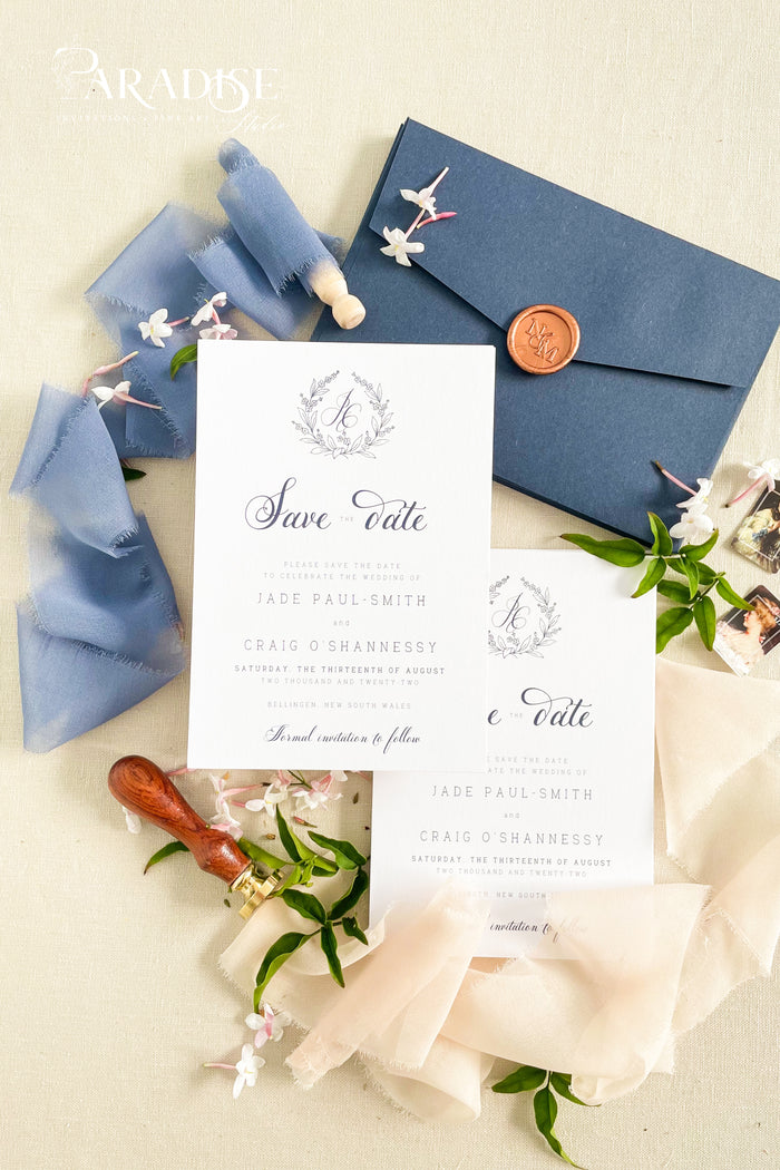 Ilona Monogram Save the Date Cards