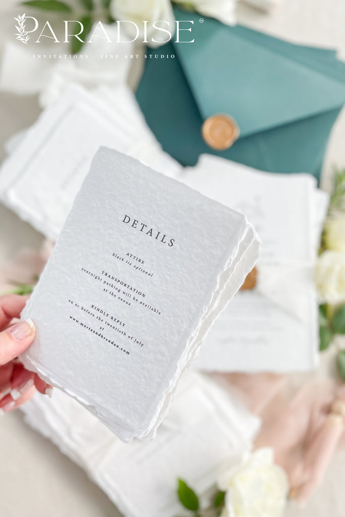 Aida Handmade Paper Wedding Invitation Sets