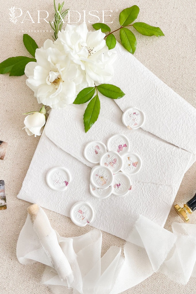 White Wax Seals and Dry Rose Petals