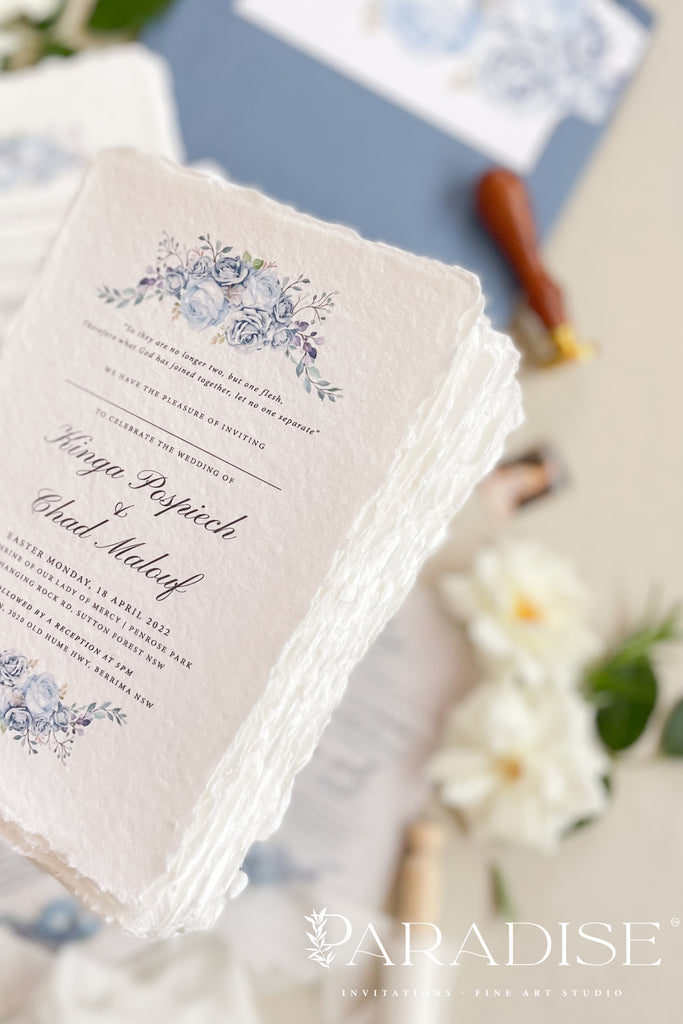 Halle Handmade Paper Wedding Invitation Sets