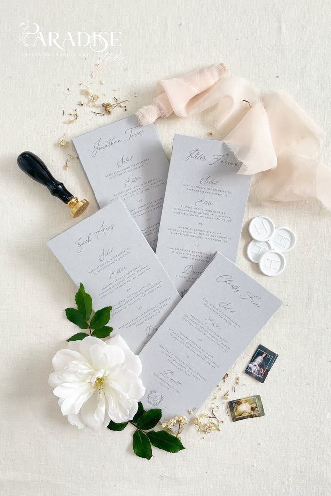 Kayce Modern Wedding Menus