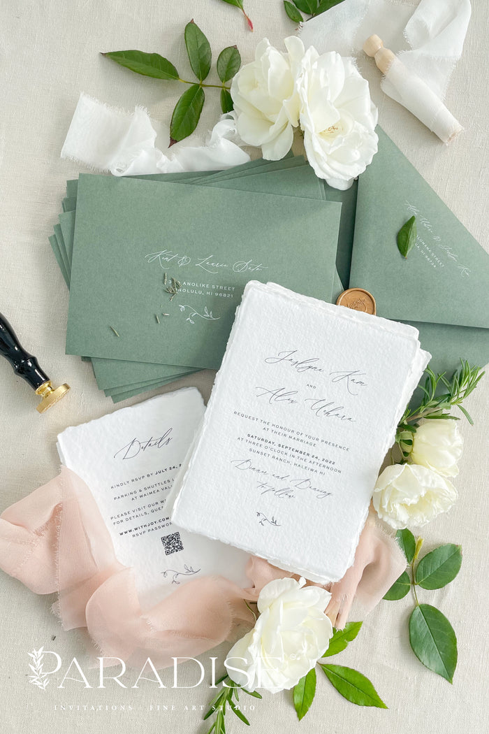 Esmee Handmade Paper Wedding Invitation Sets