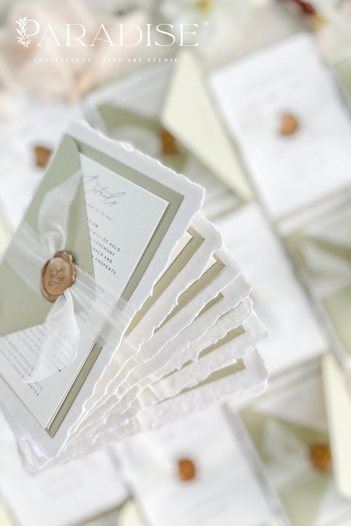 Fille Handmade Paper Wedding Invitation Sets