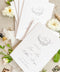 A refined, botanical-inspired wedding program designed for couples who love soft, fine-art elegance. Featuring a delicate floral monogram and graceful script typography, each program is printed on premium cardstock for a polished, timeless presentation. Perfect for romantic garden weddings, classic ceremonies, and celebrations with a natural, airy aesthetic.