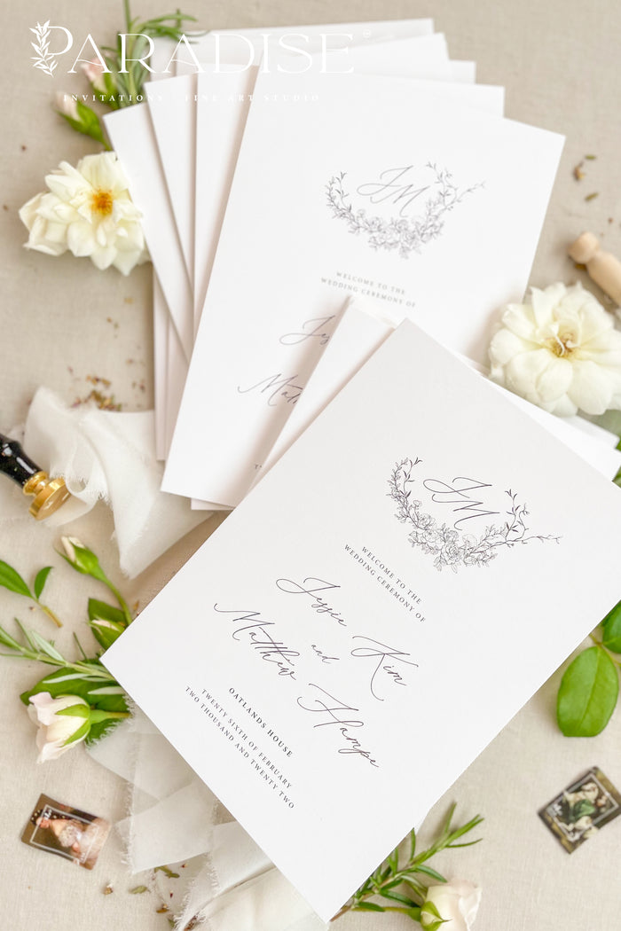 Jeanine Floral Wedding Programs