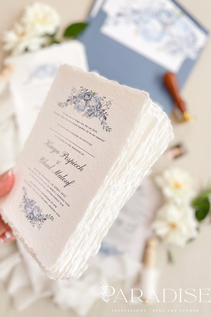 Halle Handmade Paper Wedding Invitation Sets