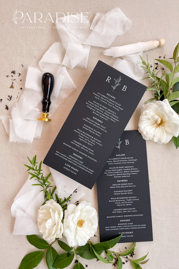 Alessandra Modern Wedding Menus