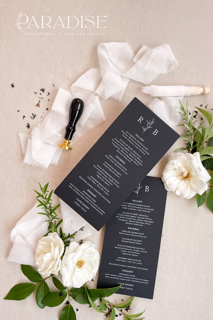 Alessandra Modern Wedding Menus