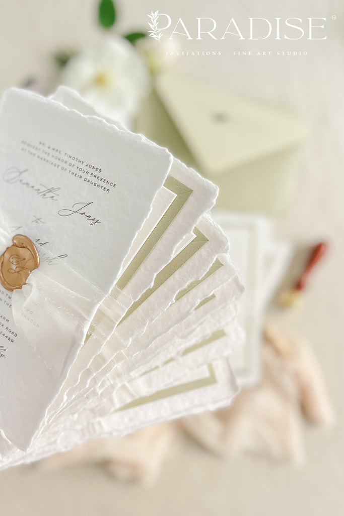 Fille Handmade Paper Wedding Invitation Sets