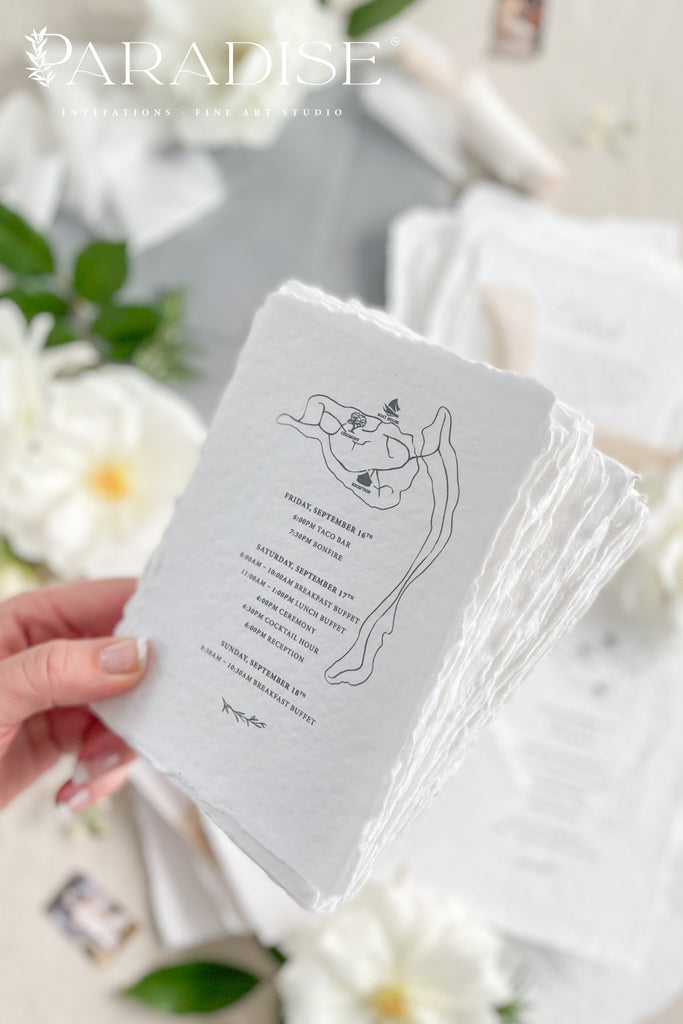 Clara Handmade Paper Wedding Invitation Sets