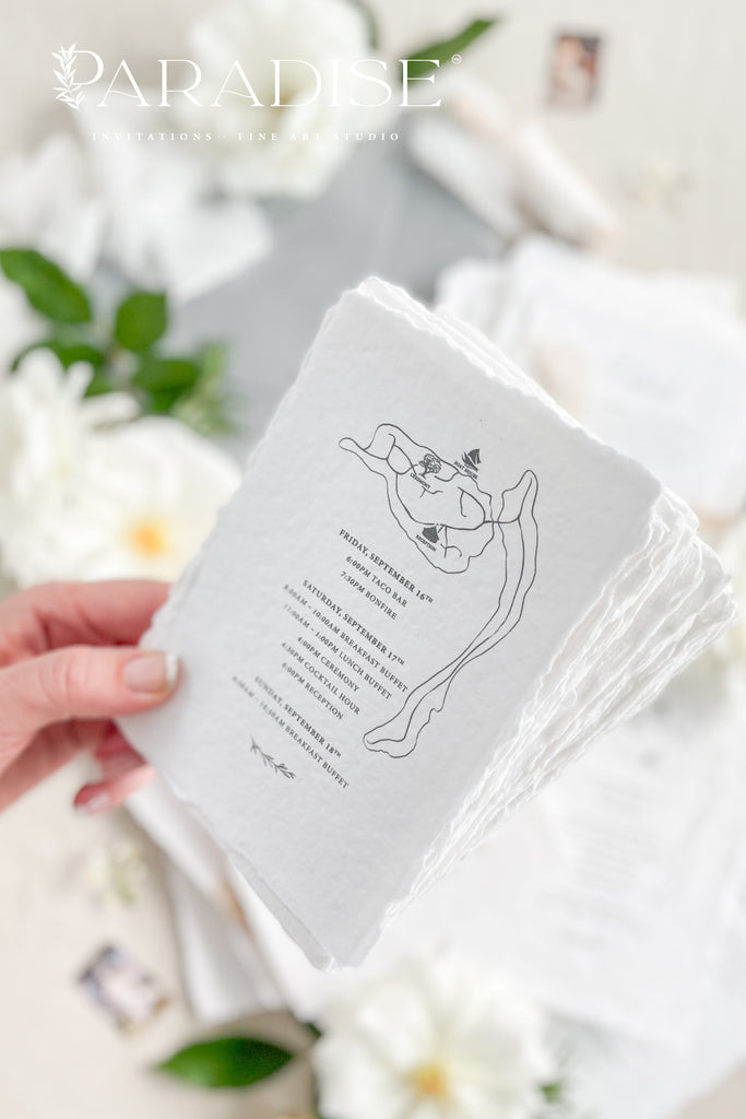 Clara Handmade Paper Wedding Invitation Sets