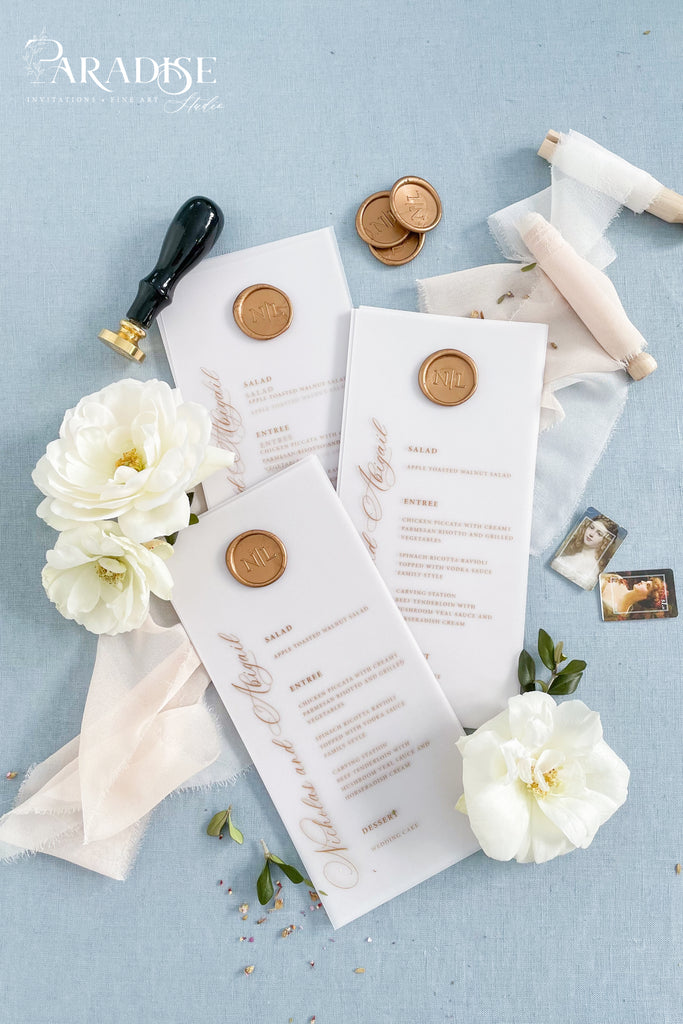 Viona Vellum Wedding Menus