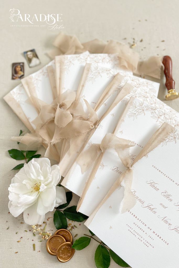 Norianne Floral Wedding Programs