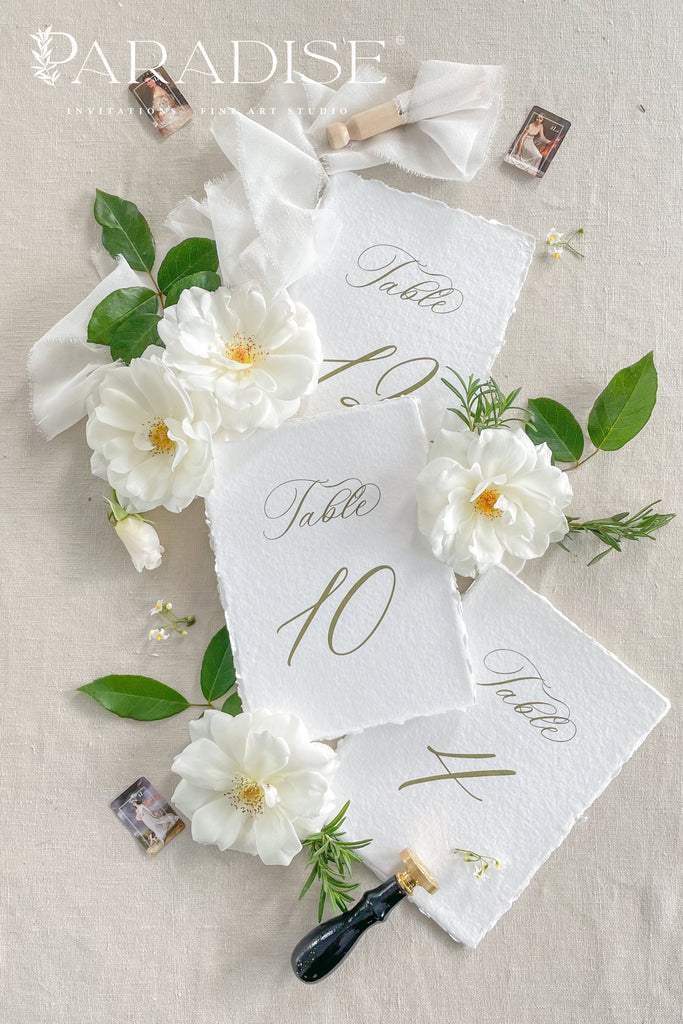 Marie-Lou Handmade Paper Table Numbers