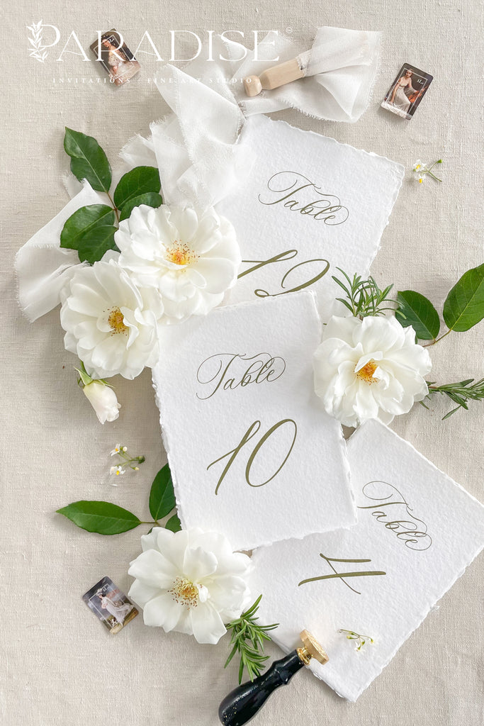 Marie-Lou Handmade Paper Table Numbers