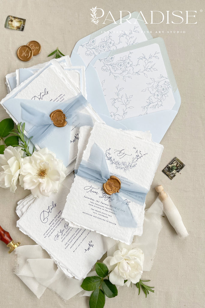 Tallulah Handmade Paper Wedding Invitation Sets