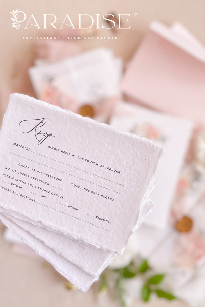 Alyson Handmade Paper Baptism Invitations