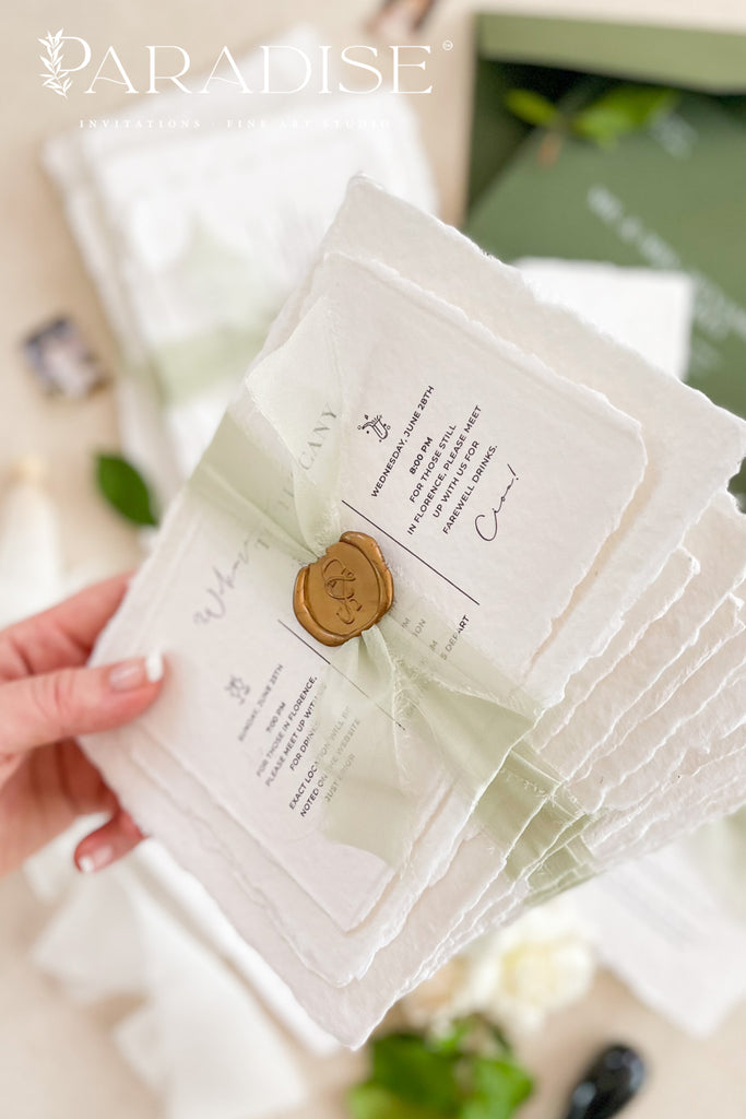 Jeanee Handmade Paper Wedding Invitation Sets