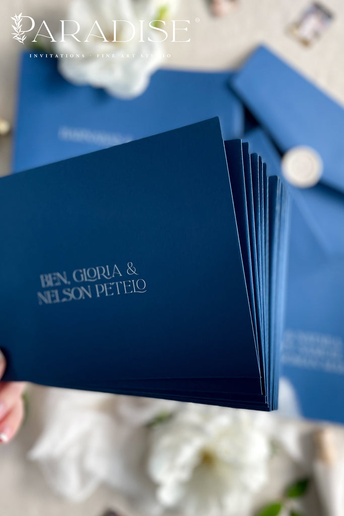 Navy Envelopes and White Ink Printing