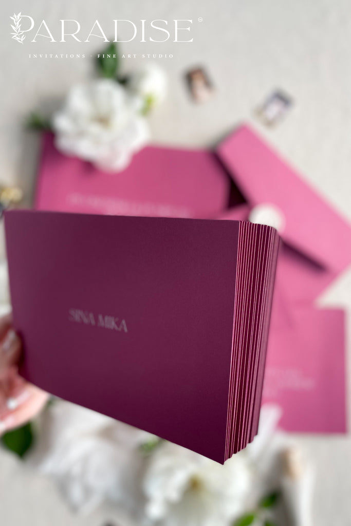 Plum Envelopes and White Ink Printing