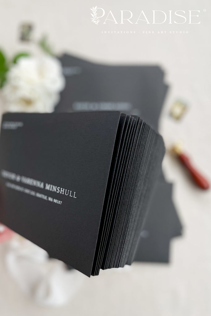 Black Envelopes and White Ink Printing