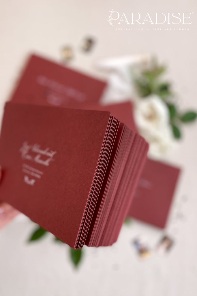 Burgundy Envelopes and White Ink Printing