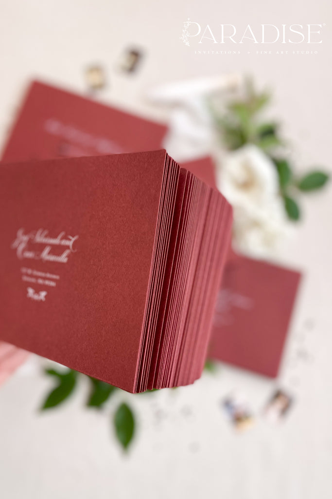 Burgundy Envelopes and White Ink Printing