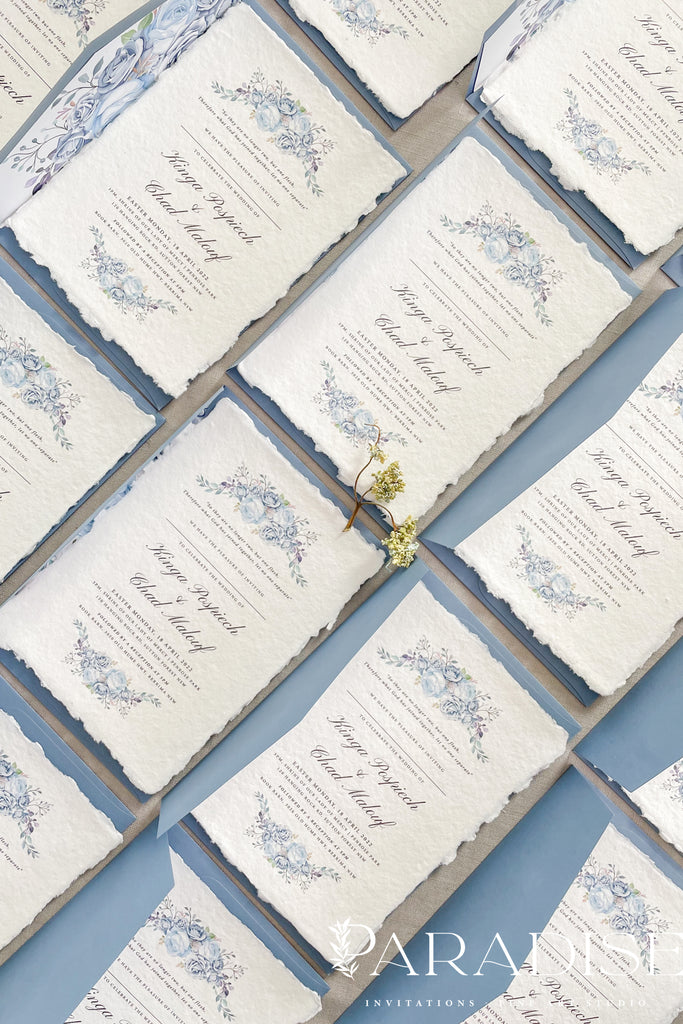 Halle Handmade Paper Wedding Invitation Sets