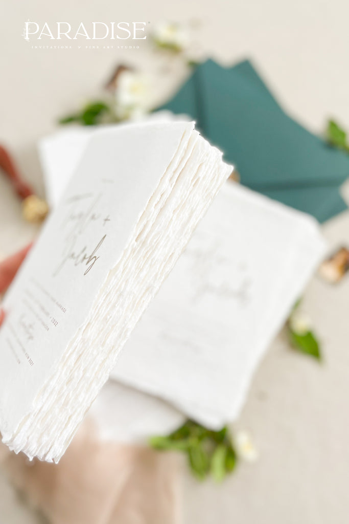 Eden Handmade Paper Wedding Invitation Sets