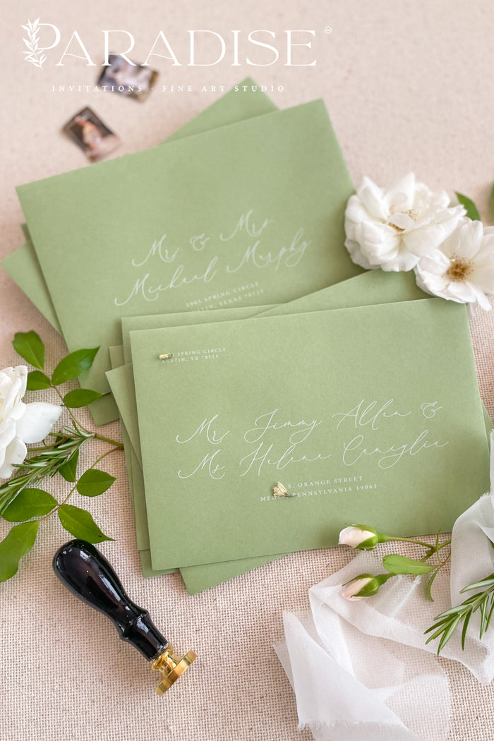 Pear Envelopes and White Ink Printing