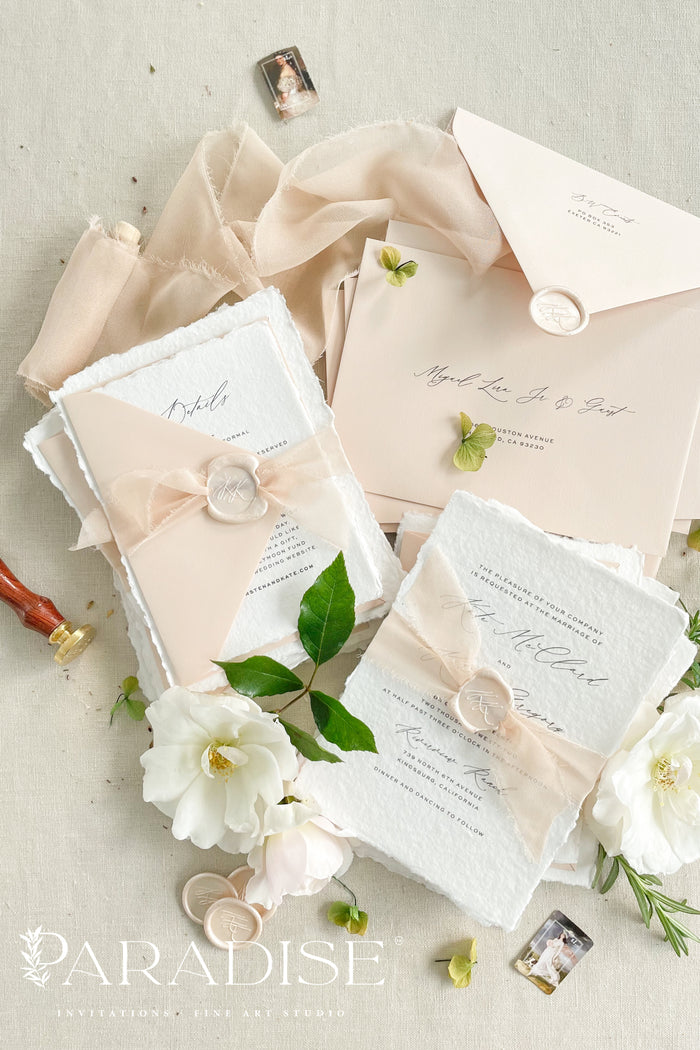 Berenice Handmade Paper Wedding Invitation Sets