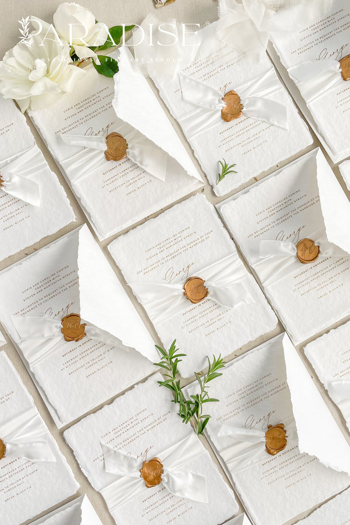 Agnes Handmade Paper Wedding Invitation Sets