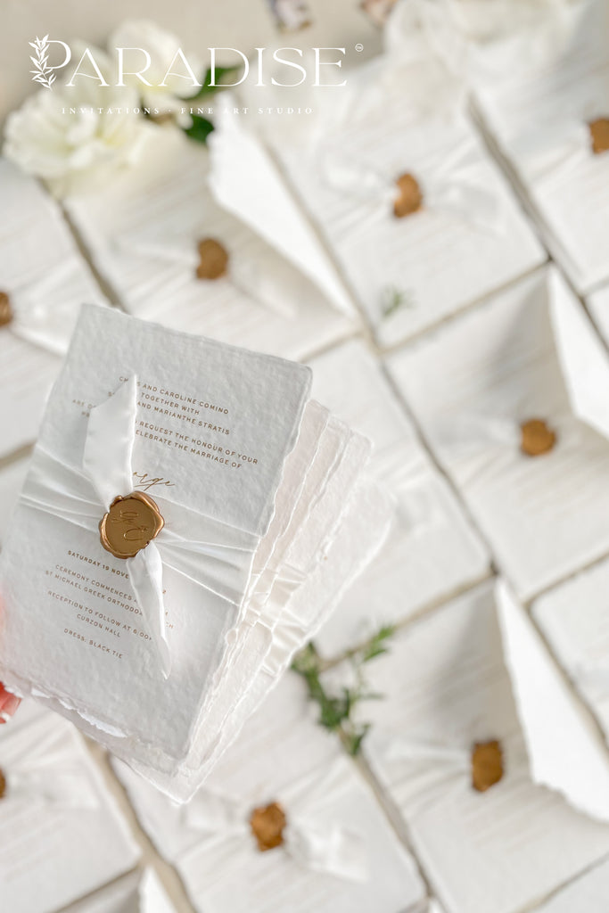 Agnes Handmade Paper Wedding Invitation Sets