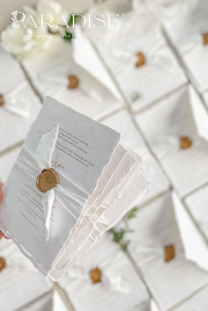 Agnes Handmade Paper Wedding Invitation Sets