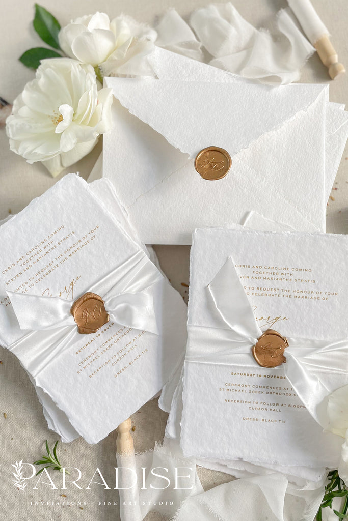 Agnes Handmade Paper Wedding Invitation Sets